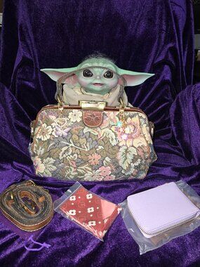 Patricia Nash Gracchi Satchel in Verdura Bosque Tapestry